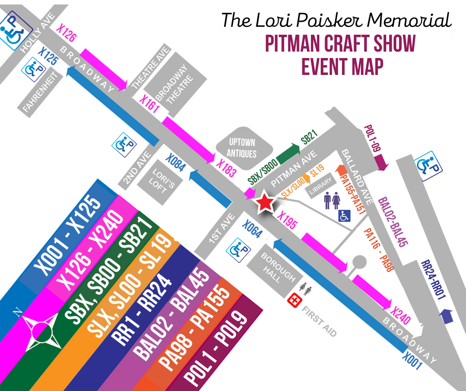 Craft Show Map Uptown Pitman